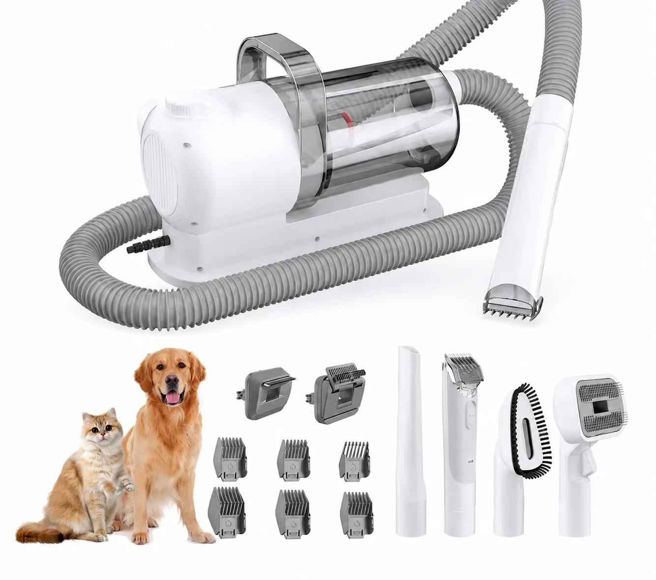 PetClean™ 7 en 1 – Aspiradora y Kit de Aseo para Mascotas